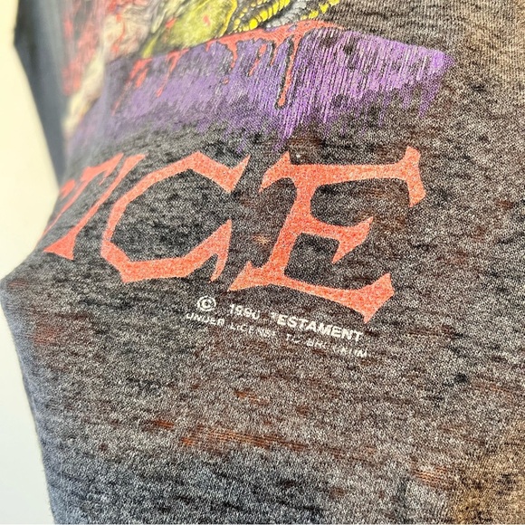 1990 Grunge Metal Testament "Malpractice" Tour Concert Band Tee Shirt Large - Picture 14 of 16